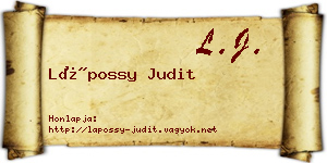 Lápossy Judit névjegykártya